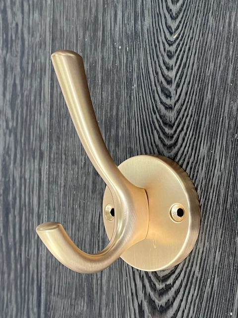Gold Hooks 2 Heavy Duty Brass Wall Gold Coat Hook Decorative Metal