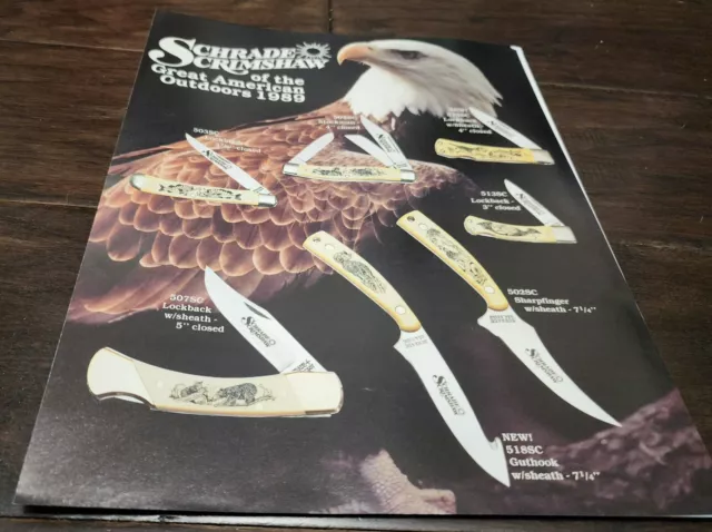 Original Schrade Scrimshaw Dealer Ad