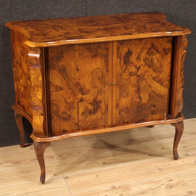Cupboard Italian Furniture Com Living Room Xx Century IN Wood Nut Antique Style