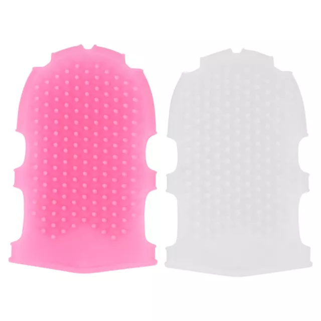 2 Pcs Silicone Massage Brush Mitts Bath Scrubber