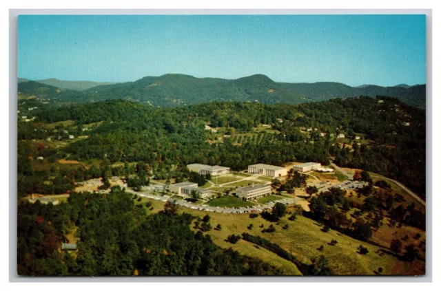 Aerial View Asheville Biltmore College Asheville NC Chrome UNP Vintage Postcard