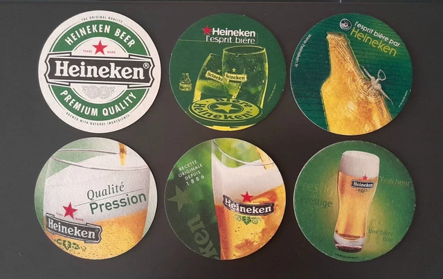 6 Sous-bocks. Heneken
