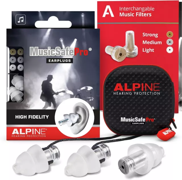 Alpine MusicSafe Pro High Fidelity Music Earplugs for Concert & Noise Reduction,