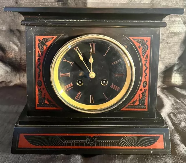 Antique clock french Egyptian revival
