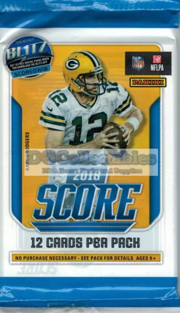 2018 Panini Score Football 12-Card Factory Sealed Pack Unsearched Nfl New Aussie