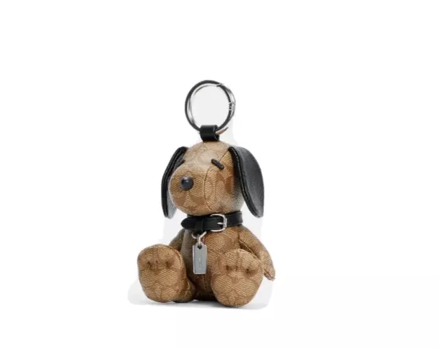 NEW COACH Charlie Brown keychain bear 5398 key ring $98 metal bag charm fob  cute