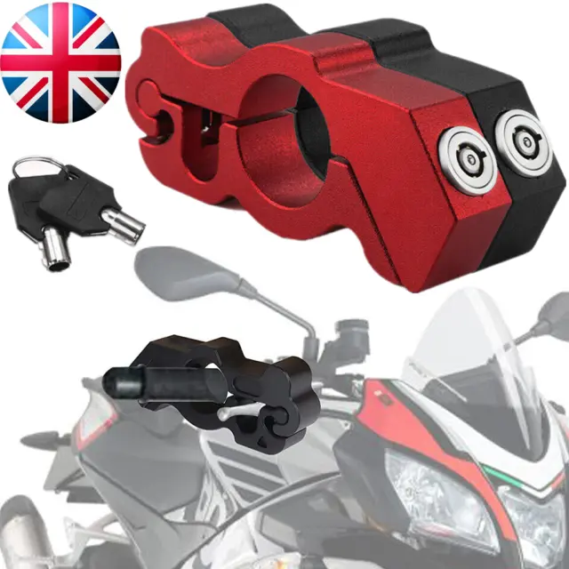 Motorbike Motorcycle Handlebar Throttle Grip Lock Anti-theft Brake Level Lock