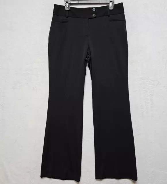 Rafaella Dress Pants Women 8 Curvy Bootcut Stretch Pockets Black