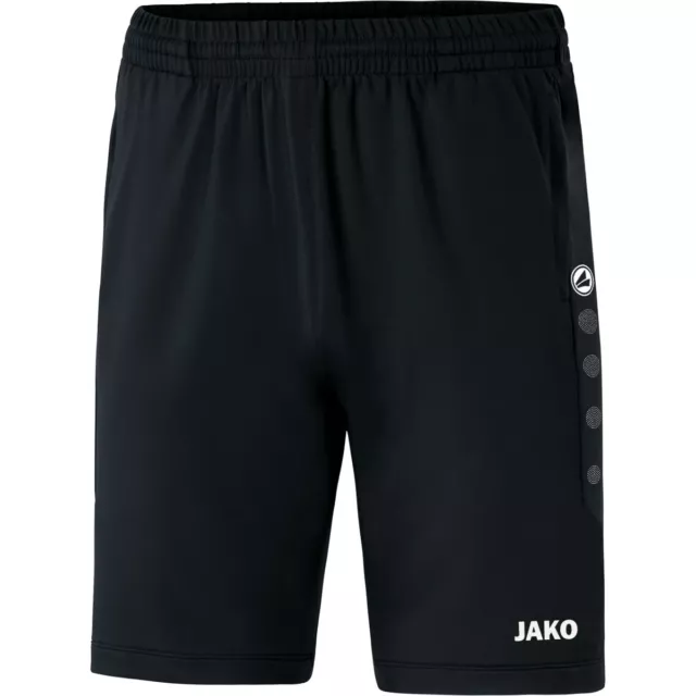 JAKO Trainingsshort Premium Sporthose schwarz Gr. L mit Reißverschlusstaschen