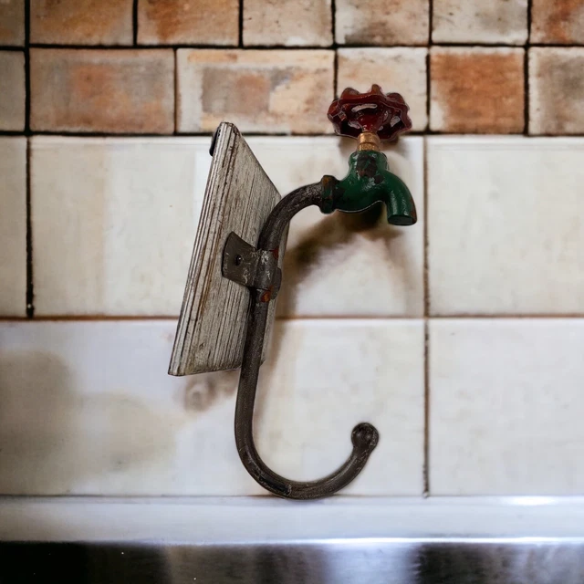 Industrial Pipe Wall Hook Heavy Duty Rustic Hat Robe Towel Holder Hanger