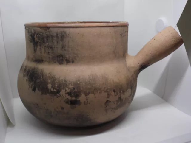 Ancienne très grande toupine poterie en terre cuite vernissé du sud