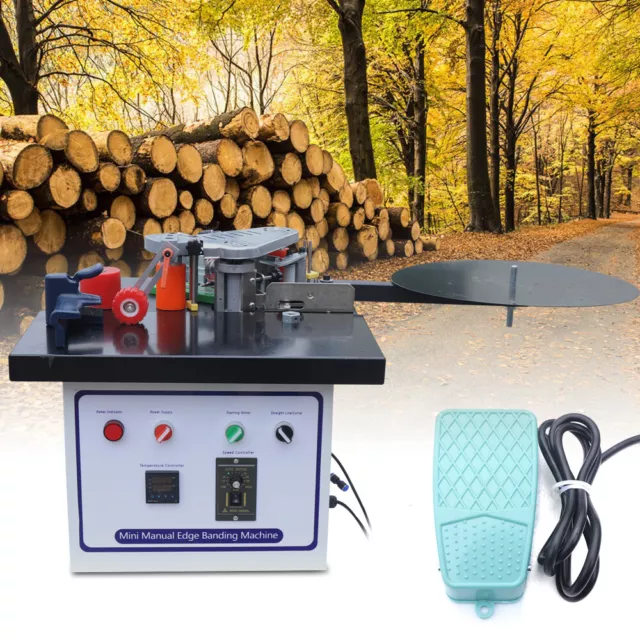 Self Cutting Edge Bander Machine Double Side Gluing Wood Banding Machine 1200w