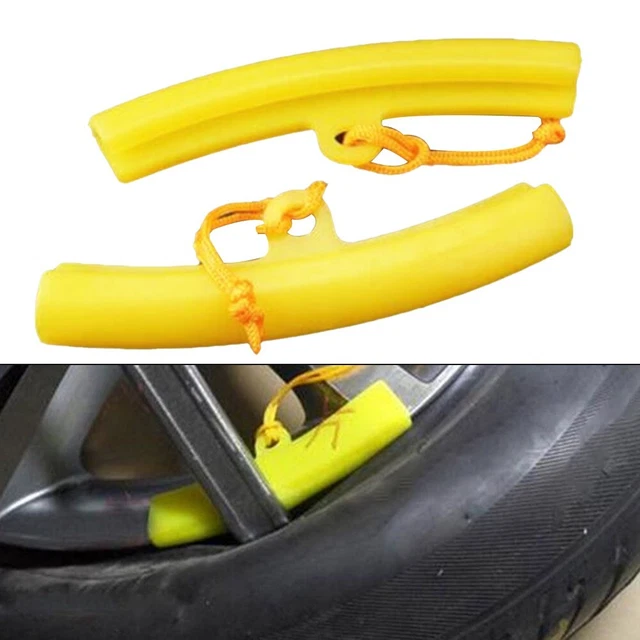 Protecteurs de bord de jante de moto jaune 1 paire empêche d'endommager les jan