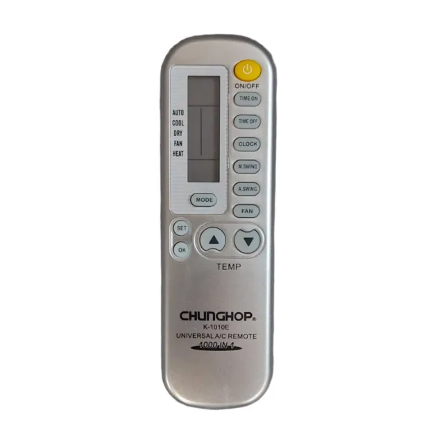 Air Conditioner AC Remote Control Silver - For HUAKE HUAMEI HUANGHE