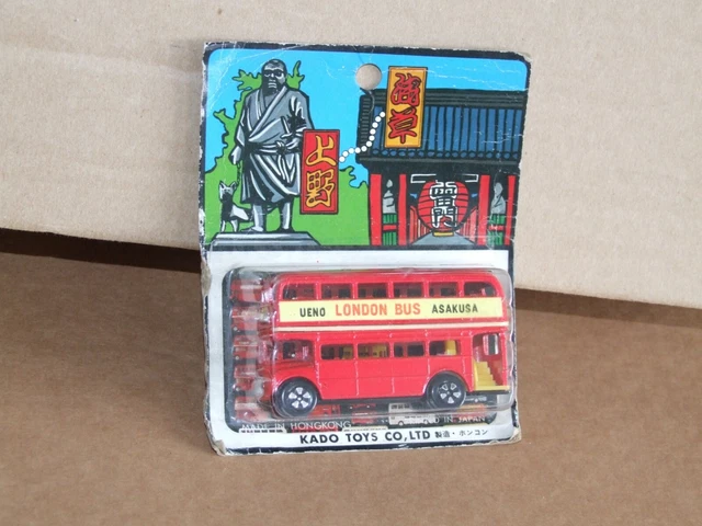 KADO TOYS LONDON BUS 上野 浅草 ブリスターパック KADO TOYS LONDON Double Decker Bus Ueno Asakusa - Tokyo Japan