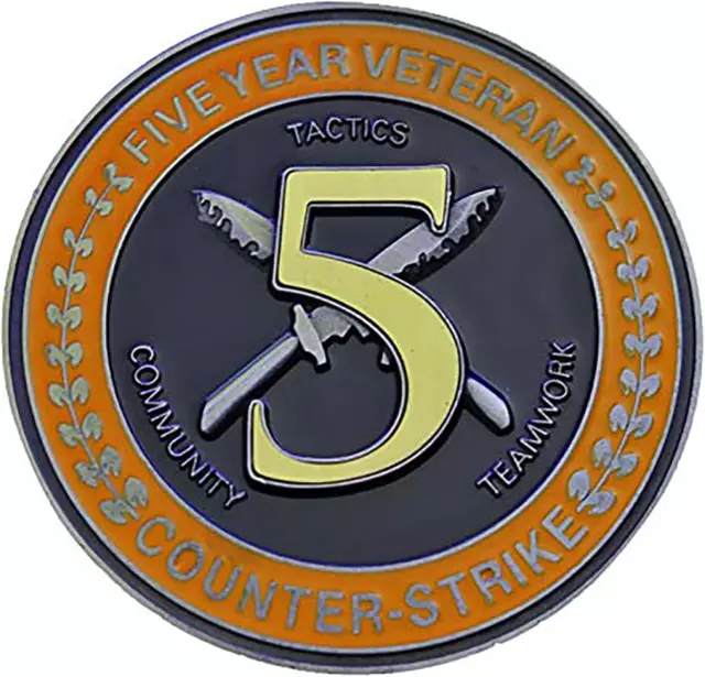 Kader CSGO CS GO Counter Strike Design Five Year Veteran Coin 5 or 10 Years - 5