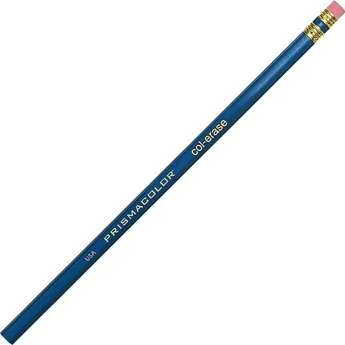 Prismacolor Col-Erase Erasable Colored Pencil, 12-Count, Blue