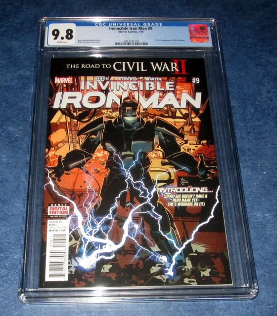 INVINCIBLE IRON MAN 9 CGC 9.8 1st print MARVEL 1st FULL appearance RIRI WILLIAMS