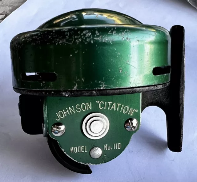 Vintage ,JOHNSON Citation Model 110-A, Spin casting Reel WORKS GOOD, made  in USA