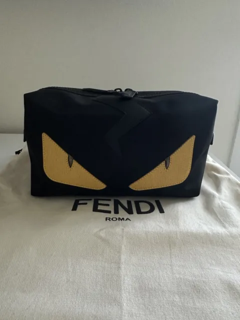 Fendi Monster Bug Eyes Toiletry Bag Cosmetic Case