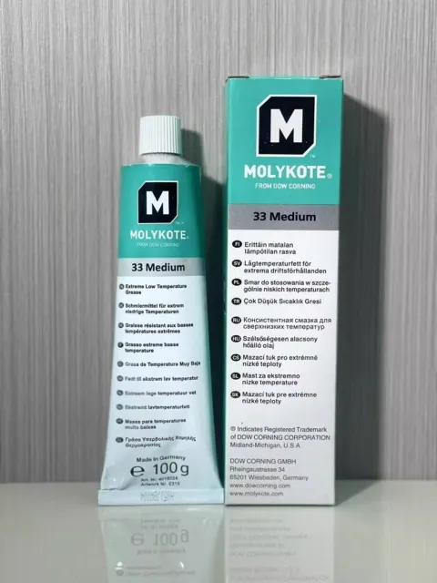 DOW CORNING Molykote 33 Medium 100g Extreme Low Temp Grease New in box Free ship