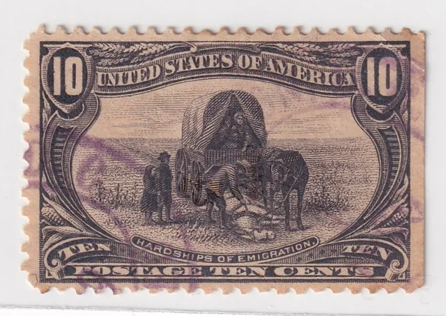 USA stamps - 1898 Trans-Mississippi Exposition Issue 10C_Cancel Study: Oval blue