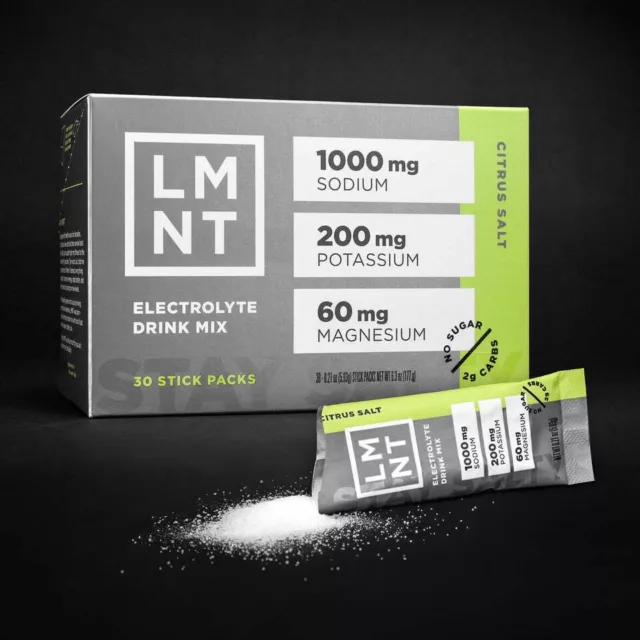 LMNT Keto Electrolyte Drink Mix Sugar-Free  Great Tasting ~ CITRUS SALT 30 STICK