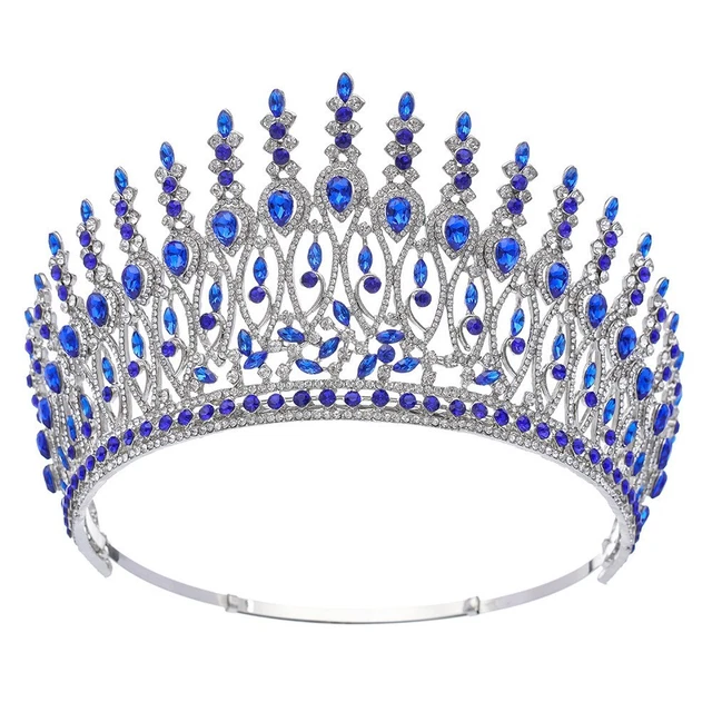 22cm Tall Crystal Huge Tiara Crown Wedding Bridal Queen Pageant Prom 22cm Tall Crystal Huge Tiara Crown Wedding Bridal Queen Pageant Prom