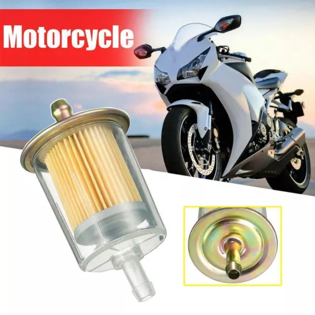 Motorcycle Inline Gas Petrol Fuel Filter 8mm 3/8" Pipe Best Accessori