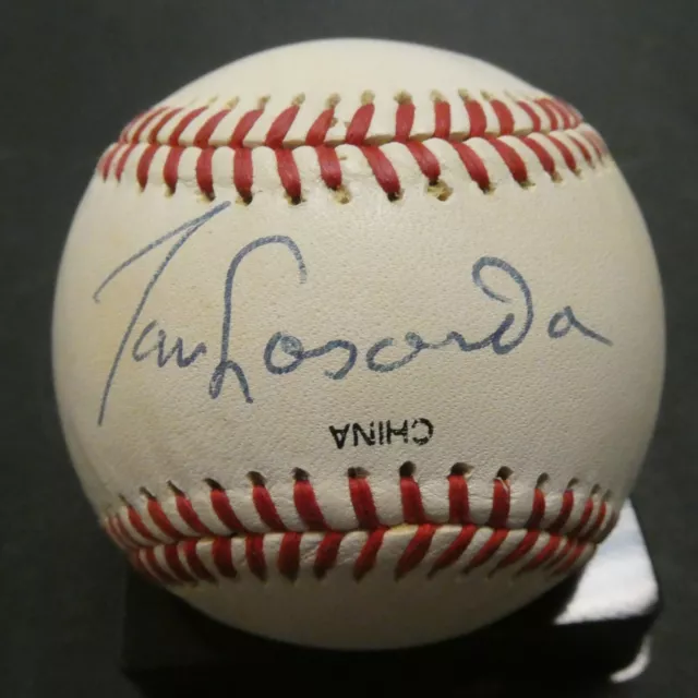 Tom Lasorda HOF Signed Dodgers Baseball with JSA COA