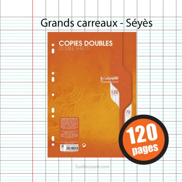 CONQUERANT A4 PERFORÉS PACK DE 200 COPIES DOUBLES - Papiers