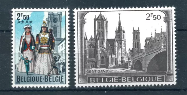 Belgium 1971 Historic Towns full set of stamps. MNH. Sg 2234-2235