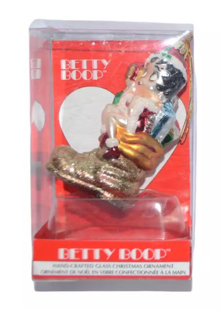 Kurt S Adler Betty Boop Christmas Ornament Hand Crafted Blown Glass Stocking