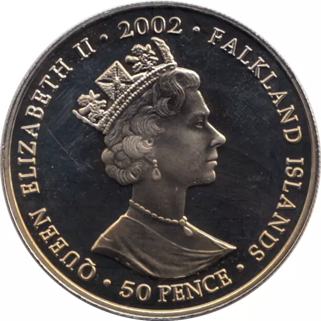 COIN BU 2002 Fifty Pence 50P Falkland Islands Golden Jubilee £9.95 ...