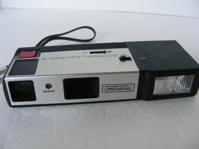 Continental ElectroFlash 555 Slim Camera With Film Canister-1980s
