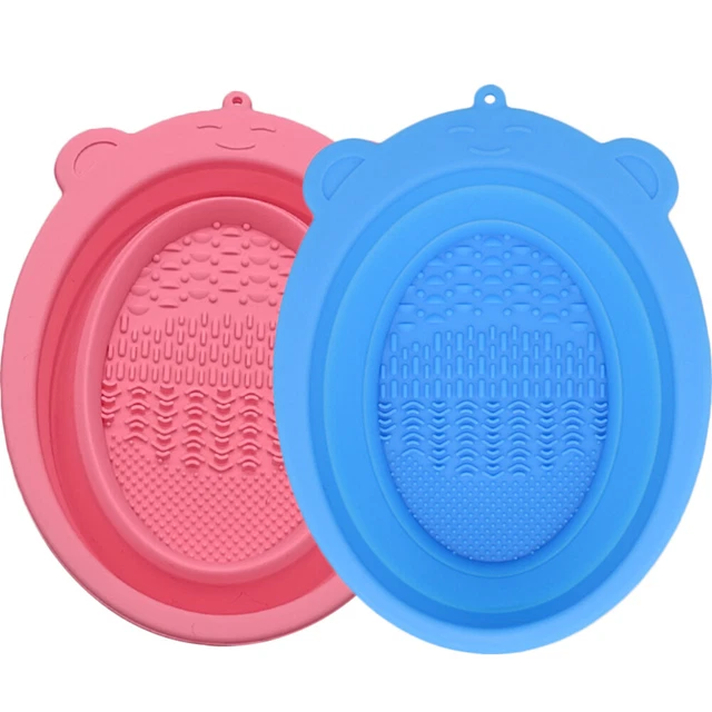 2 pz strumenti per trucco stendibiancheria per pennelli per trucco forma gel di ciottoli viaggi