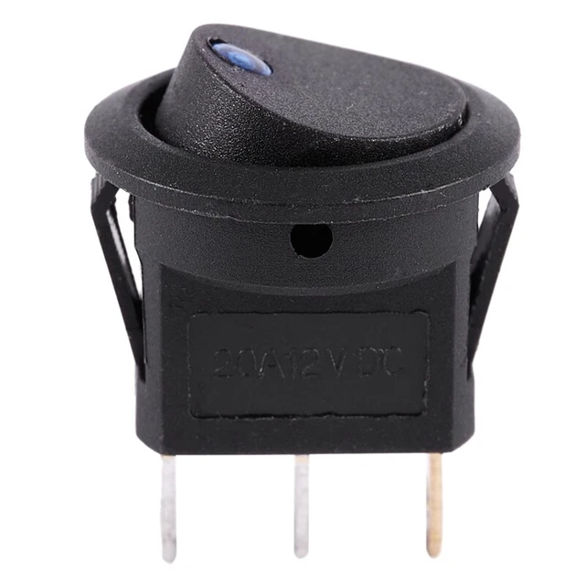 1212V LED INVERTER Rocking Rocker Switch ROUND SPST ON-OFF for BOAT Car ...