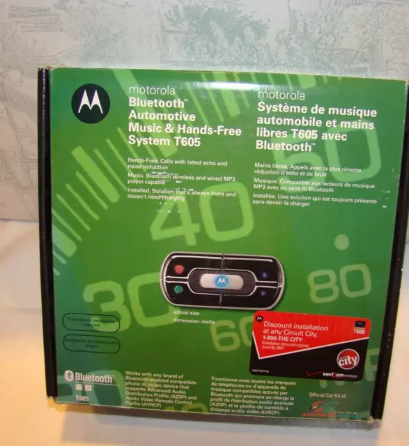 Motorola Bluetooth Automotive Music & Hands Free System T605