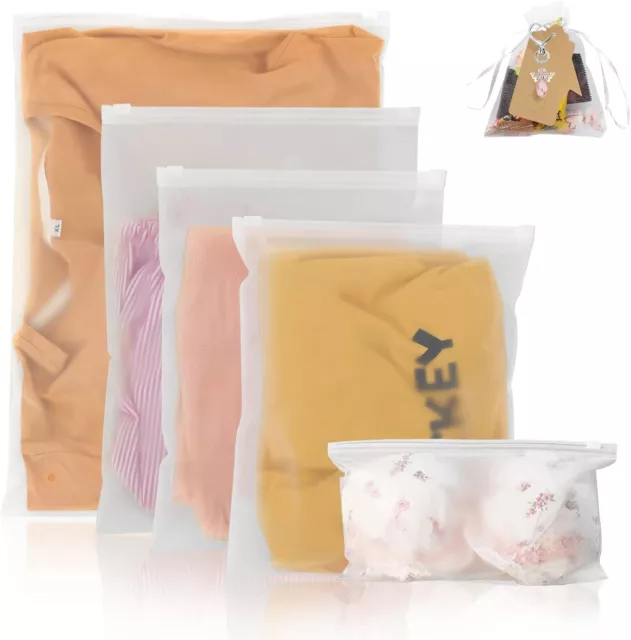 25PCS Maternity Resealable Frosted Hospital Bag Organiser Pouches 5 Sizes