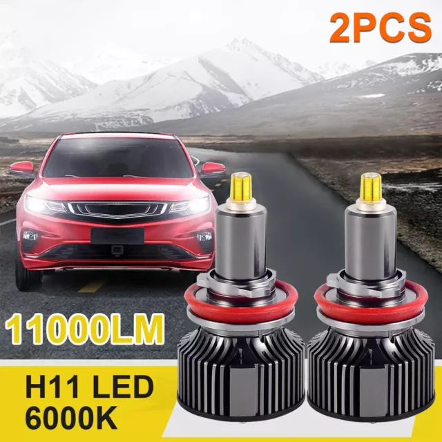 360° LED Headlight Bulbs H11 H8 H9 Kit H/Lo Beam 15000LM Super Bright White