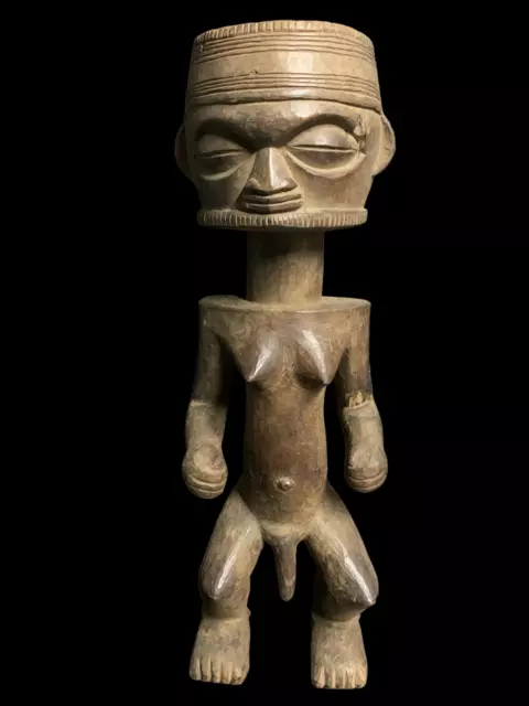 African Art/Africa Art/Tribal Art: DRC Hemba Mask Statue 54cm.