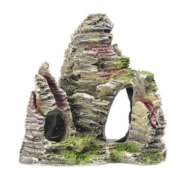 Fish Tank Mountain Decorations Aquarium Hideout Cave Hideaway Bling Blush