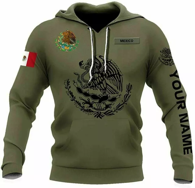 Personalized Name Mexican Mexico Flag Symbol Unisex 3d Hoodie Us Size Best Price