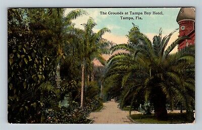 Tampa FL-Florida, Scenic Tropical Grounds Tampa Bay Hotel, Vintage Postcard