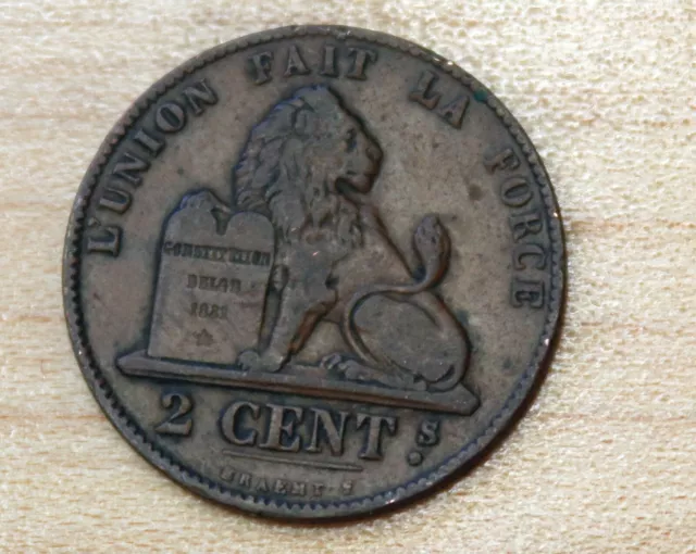 1862 Belgium 2 Centimes Leopold I