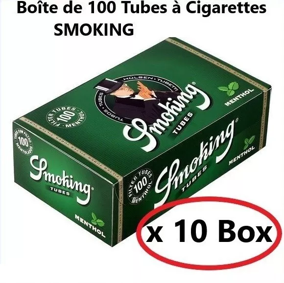 1000 TUBES Cigarettes avec Filtre - SMOKING - 10 Boîtes de 100 Tubes