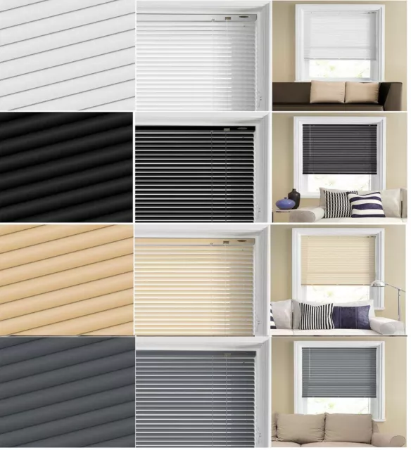 Pvc Venetian Window Blind Blinds In Black Cream White Silver Teak And Natural