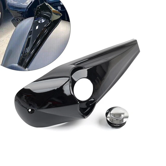 Panneau De Réservoir & Protège-reservoir Cuir PU Pour Harley Dyna (2008-2013) – Console De Bord Et Bib De Protection Noir