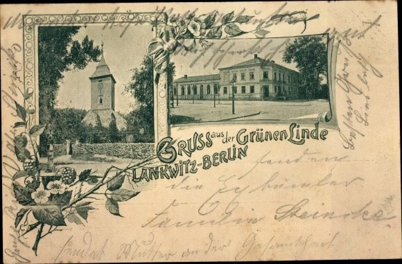 Ak Berlin Steglitz Lankwitz, Kirche, Gastwirtschaft Grüne Linde - 3244953