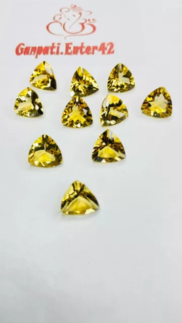 Naturel Citrine à Facettes Trillion Coupe 7x7 MM Calibré Taille Libre Gemme AAA